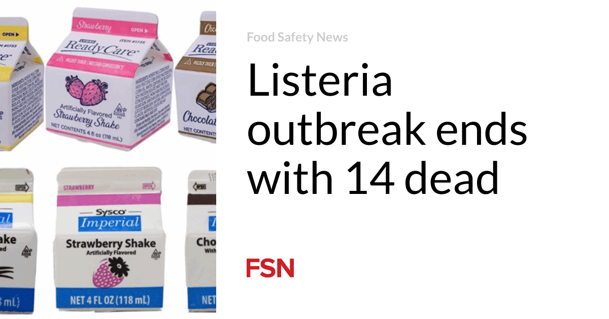 The FDA has concluded its investigation into an outbreak of Listeria monocytogenes infections linked to supplemental shakes served in medical facilities. A total of 42 individuals were affected, but the source of the contamination has been identified and addressed