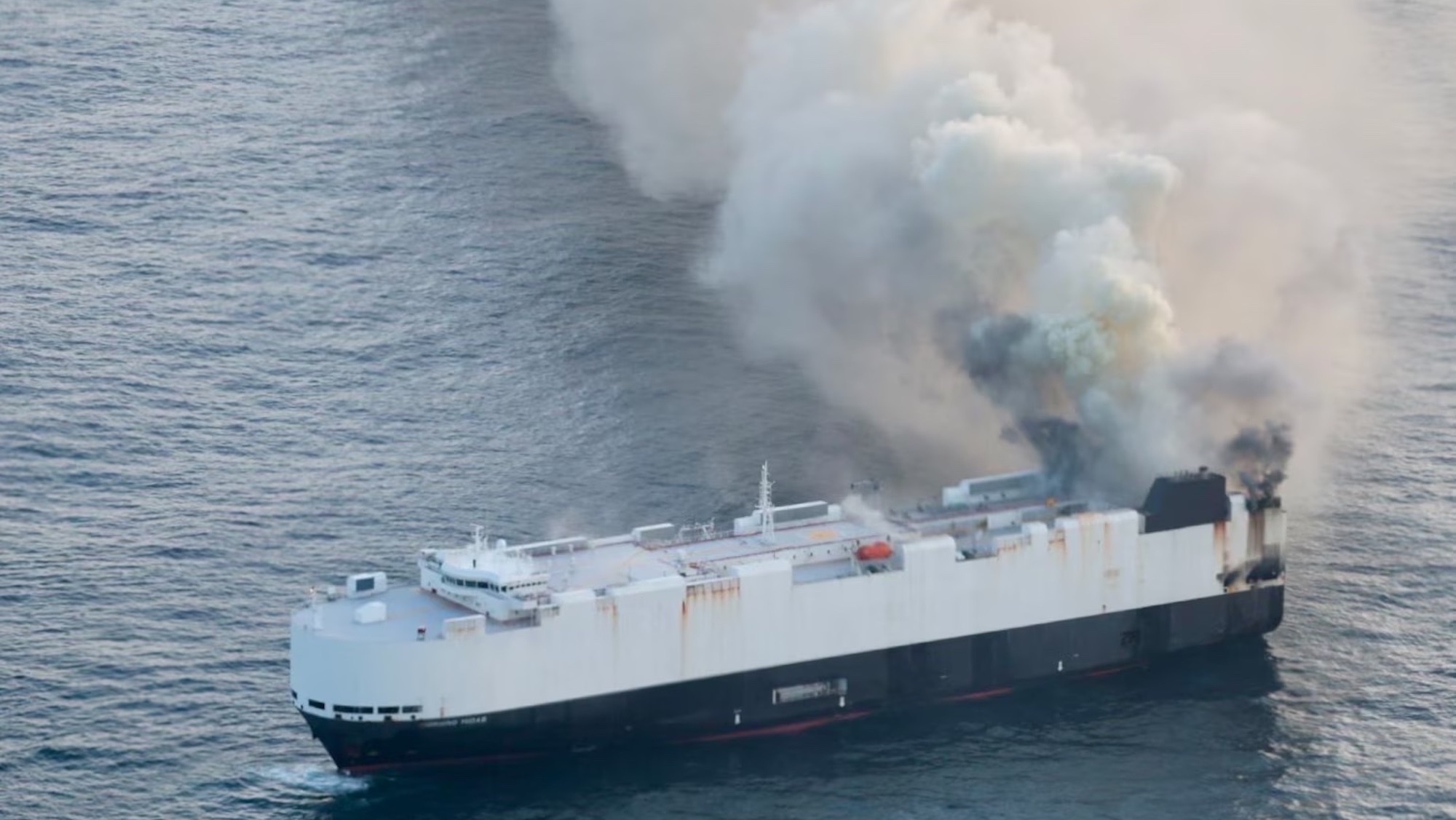 The crew of the Morning Midas had to evacuate the ship in lifeboats near the coast of Alaska due to a fire on board. The abandoned ship, which was carrying electric vehicles, is now burning in the Pacific Ocean. No further details have been released at this time