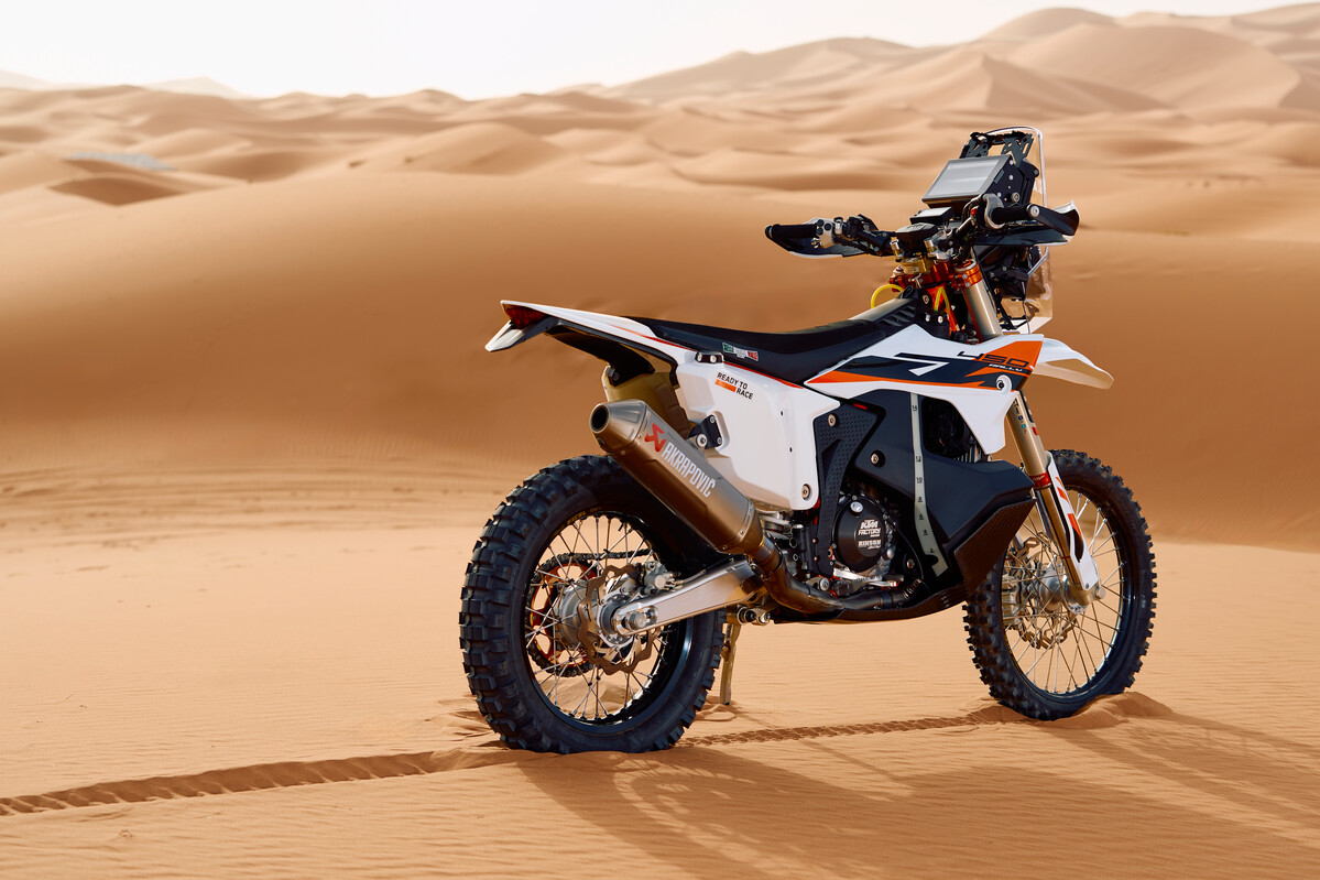 KTM sets the standard in rally racing once again with the debut of the 2026 KTM 450 RALLY REPLICA. This exclusive model draws on the brands extensive history of Dakar victories, delivering unparalleled performance and design. Crafted with precision and expertise, the 450 RALLY REPLICA showcases KTMs commitment to excellence in the world of motorsports