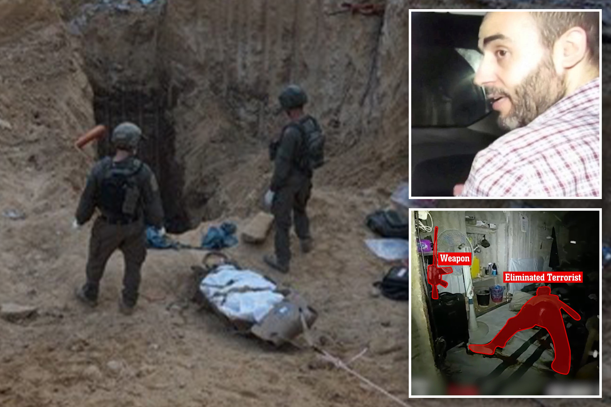 Israeli soldiers were captured on camera removing a white body bag on a stretcher in a somber video released by the Israel Defense Forces IDF on Sunday